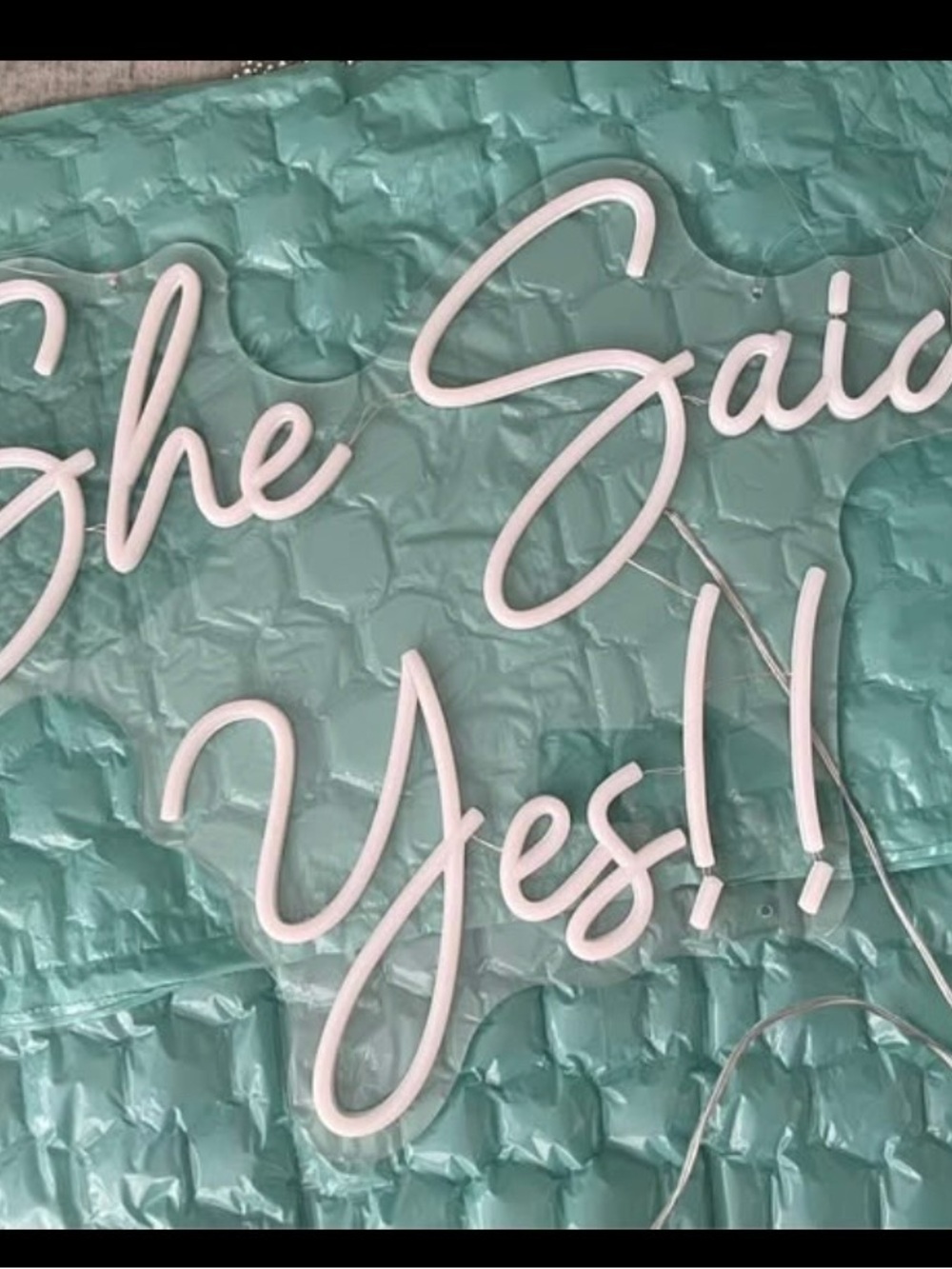 She Said Yes!! Acrylic Sign